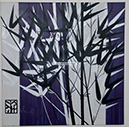 A 95, Purple Bamboo, 70 x 70 mit Rahmen