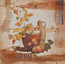 A 5, Italienisches Herbstlaub, 50 x 50 mit Rahmen